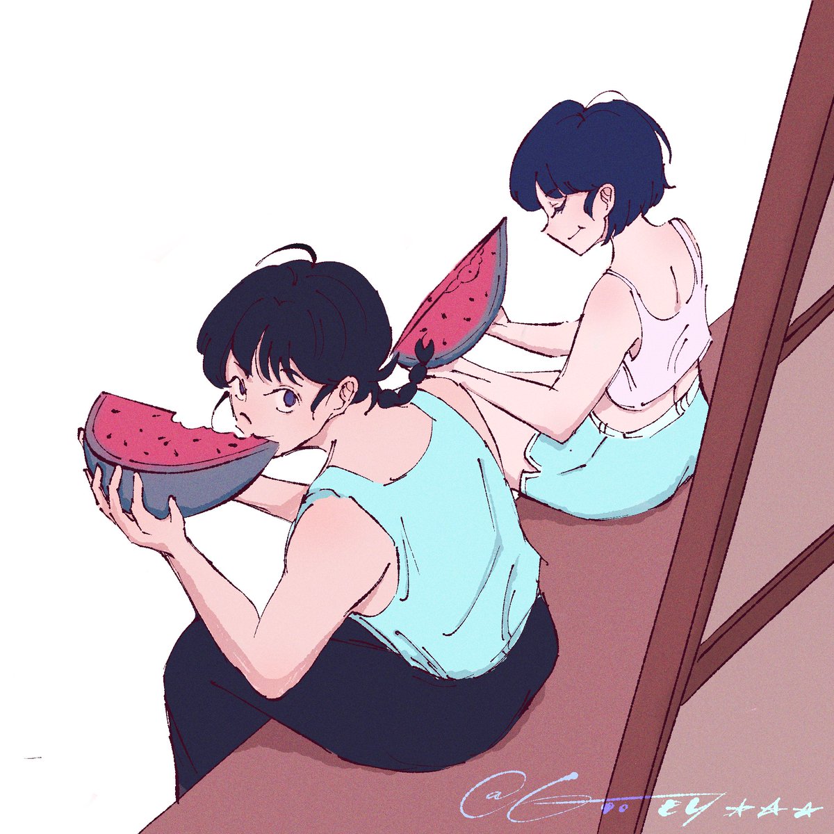 hanging onto the summer ☀️☀️🍉 #ranma