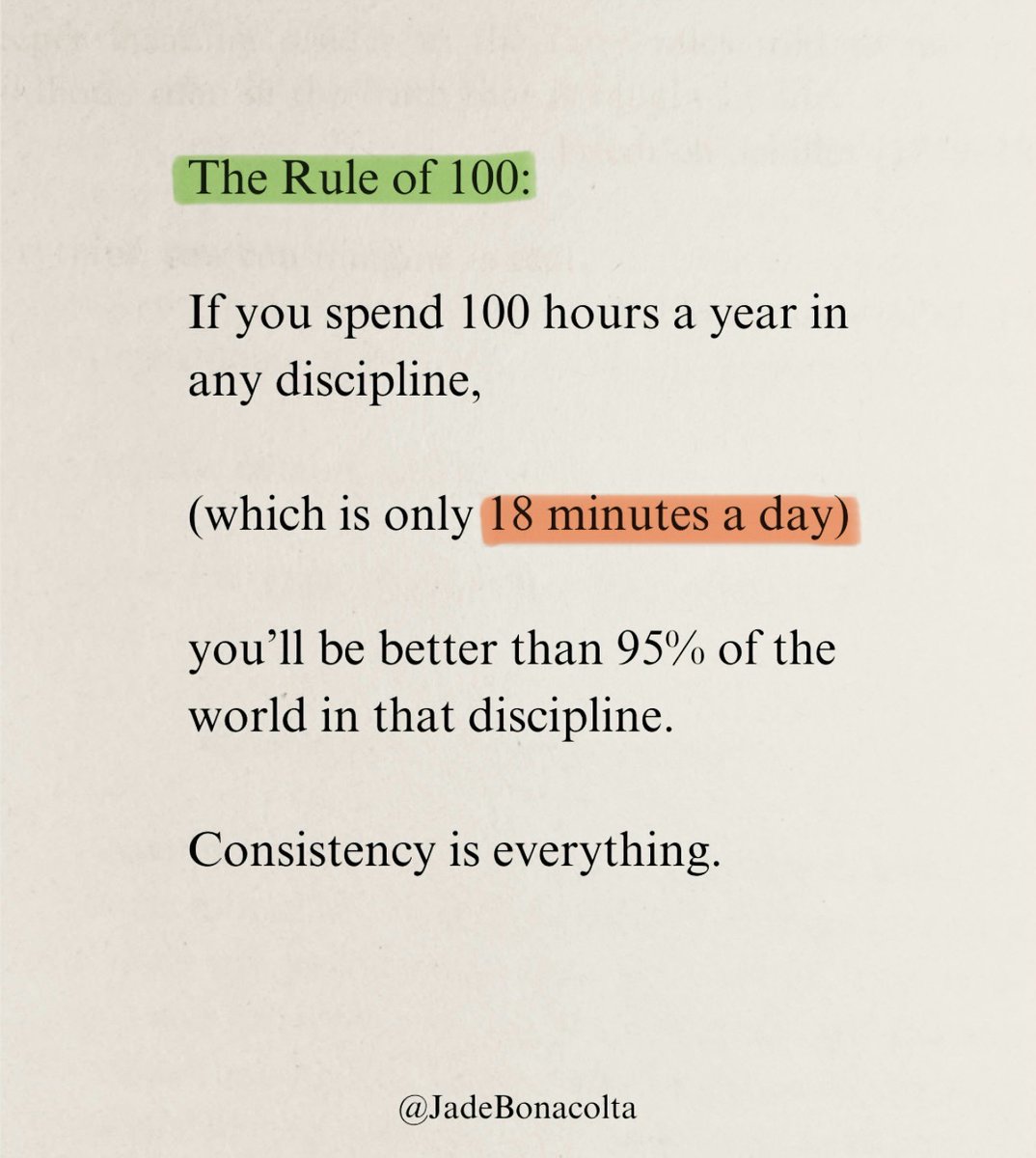 The Rule of 100: