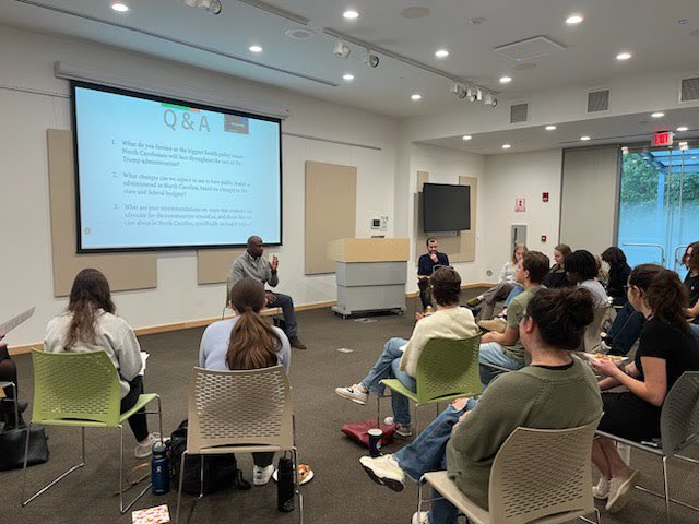 Thanks to UNC public health students for hosting me for a Q&amp;A to share the latest on Medicaid funding gap, state budget delay &amp; impact on healthcare access. Students posed sharp questions on what it means for North Carolinians. Clear takeaway: the General Assembly must act now!