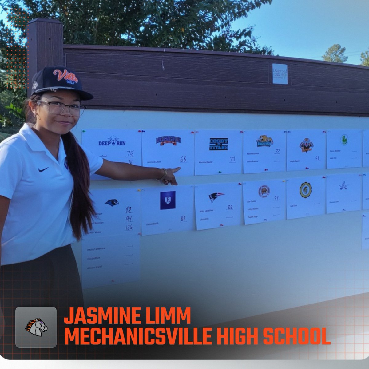 VilleAthletics's tweet image. FIRST PLACE 🙌⛳️
A massive shoutout to Freshman Jasmine Limm for taking the top spot at the Girls State Qualifier today with an amazing 68! She’s moving on to the Girls States Open Tournament next Monday (10/27). Keep it rolling, Jasmine! 🐴🔥