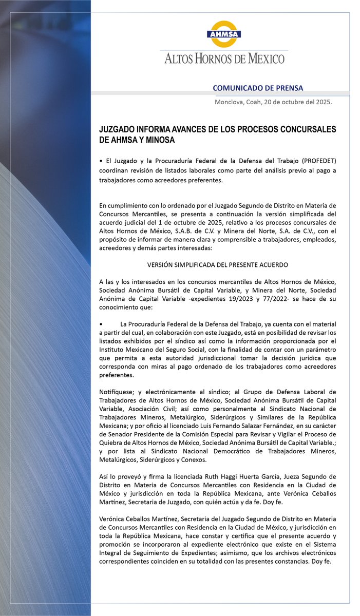 AHMSA tweet media