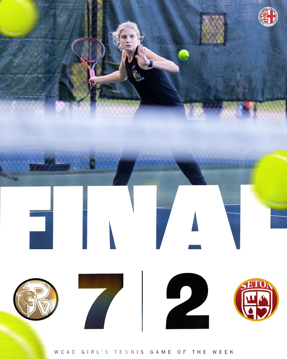 Washington Catholic Athletic Conference (@wcacsports) on Twitter photo WCAC Girlās Tennis | Week Five #WCAC Game of the Week: <a href="/pvigirlstennis/">PVI Girls' Tennis</a> got the victory over <a href="/ElizabethSeton/">ElizabethSetonHS</a> last week, 7-2.
#WCACGameoftheWeek #WCACGirlsTennis WCAC Girlās Tennis | Week Five #WCAC Game of the Week: <a href="/pvigirlstennis/">PVI Girls' Tennis</a> got the victory over <a href="/ElizabethSeton/">ElizabethSetonHS</a> last week, 7-2.
#WCACGameoftheWeek #WCACGirlsTennis