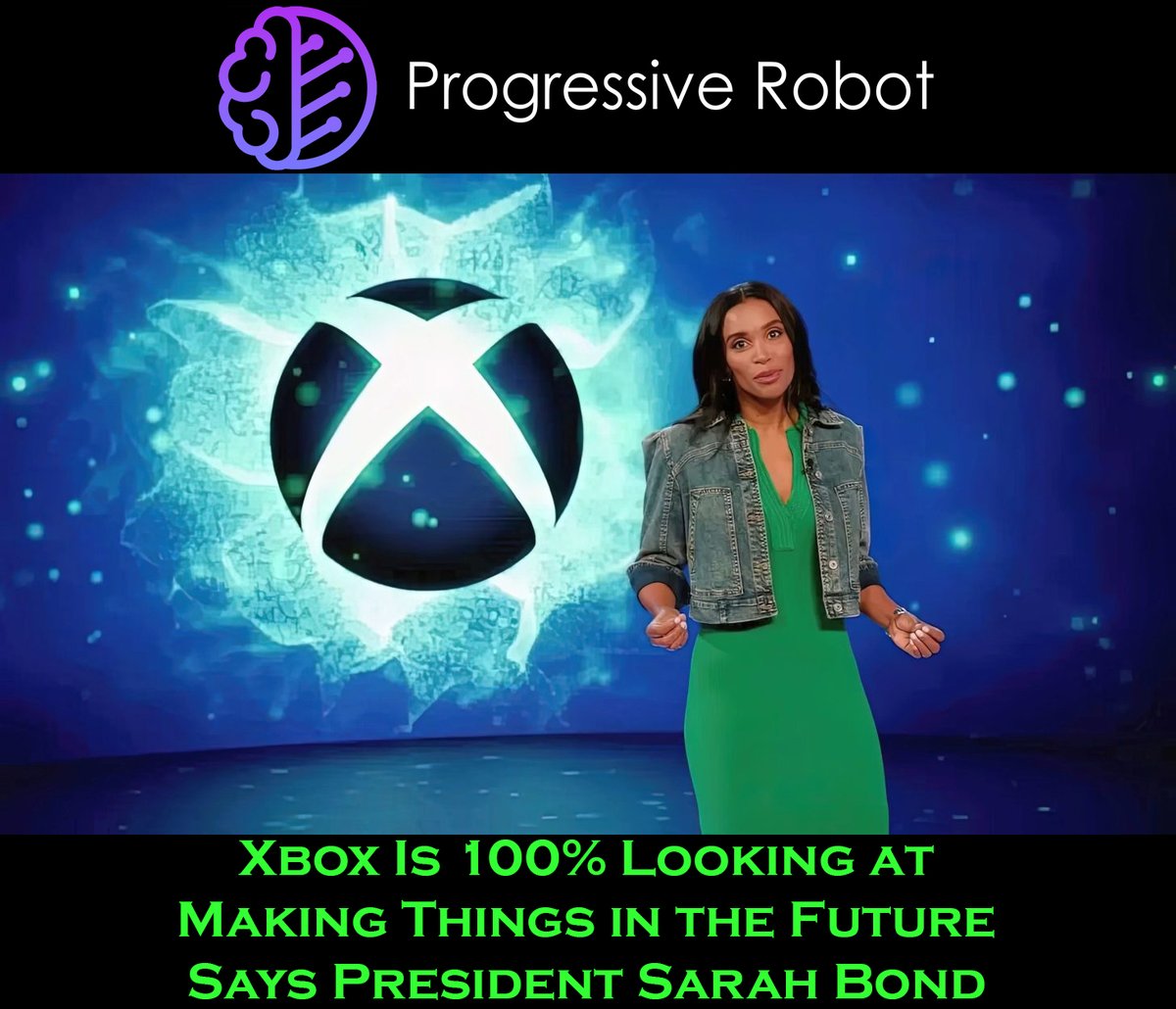 ProgresiveRobot's tweet image. 🎮 Xbox isn’t done building hardware.
President Sarah Bond confirms: “We are 100% looking at making things in the future.”
New prototypes, next-gen partnerships with AMD, and fresh innovation are on the way 👀🔥
#Xbox #SarahBond #Microsoft #GamingNews #NextGenXbox #XboxHardware