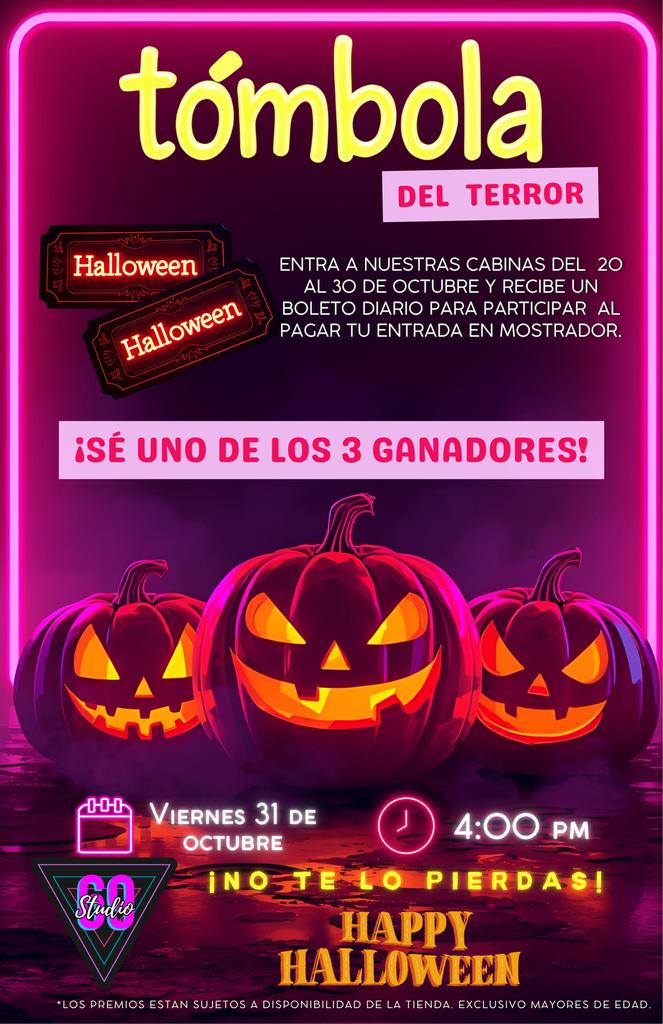 Ya empezó especial de tómbola que premiará este 31 de octubre!
Todos los días acumulas un boleto al pagar tu entrada!