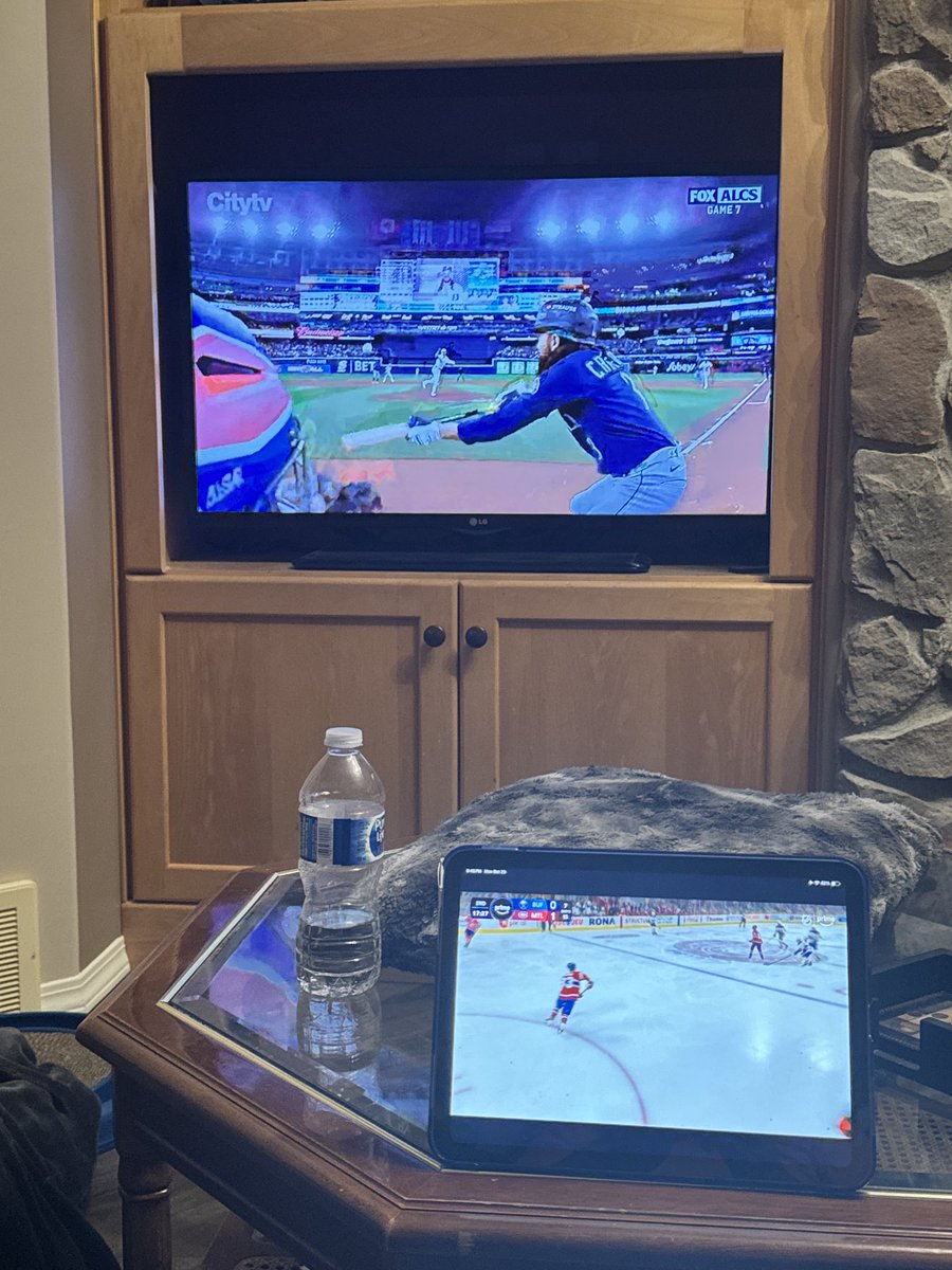 When your #Habs are on #Prime but ya gotta cheer on the #bluejays