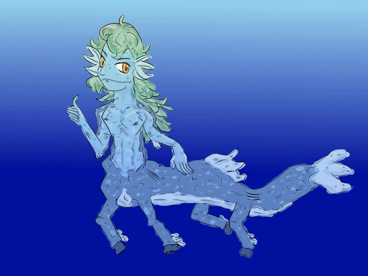 TurkeyLegz's tweet photo. day 20 for #gettinarts2025 for #magictavern
the theme is "Hornelius the Fintaur"
who might be frank castle, or andy cane, who knows. he's a fintaur which is a horse head of a fish body, or wait, a horse head on a fish body? no one is sure. https://t.co/A2tDlKqcr0