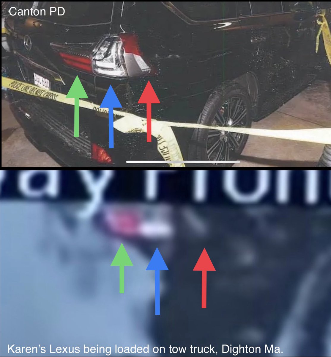 itstrickortreat's tweet image. It doesn’t get much clearer than this one!  The taillight lens was completely broken and missing at Karen’s parents home in Dighton.

You can awaken those who are asleep, but not those who are pretending to be asleep… 

#FreeKarenRead #fkf 😴
#KarenRead