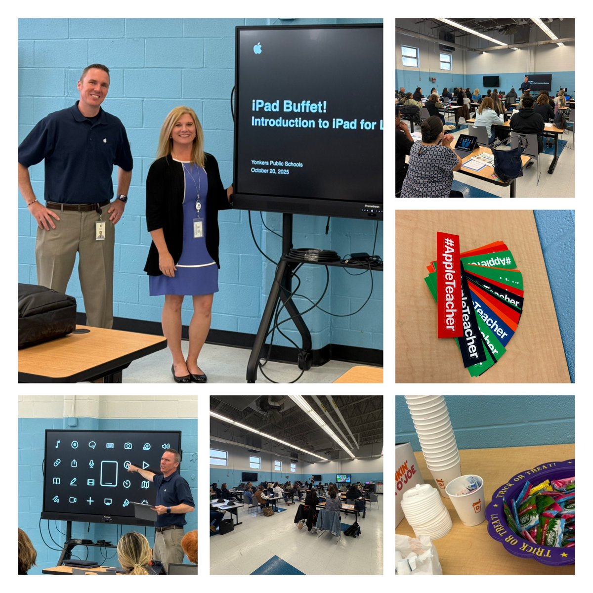JenniferDegl's tweet image. @YonkersSchools teachers participated in an engaging & hands-on iPad Buffet today: a professional learning experience where they explored & practiced using the instructional apps available to students and teachers in grades K-5. 
#YonkersMagic #TeachingAndLearning #AppleClassroom