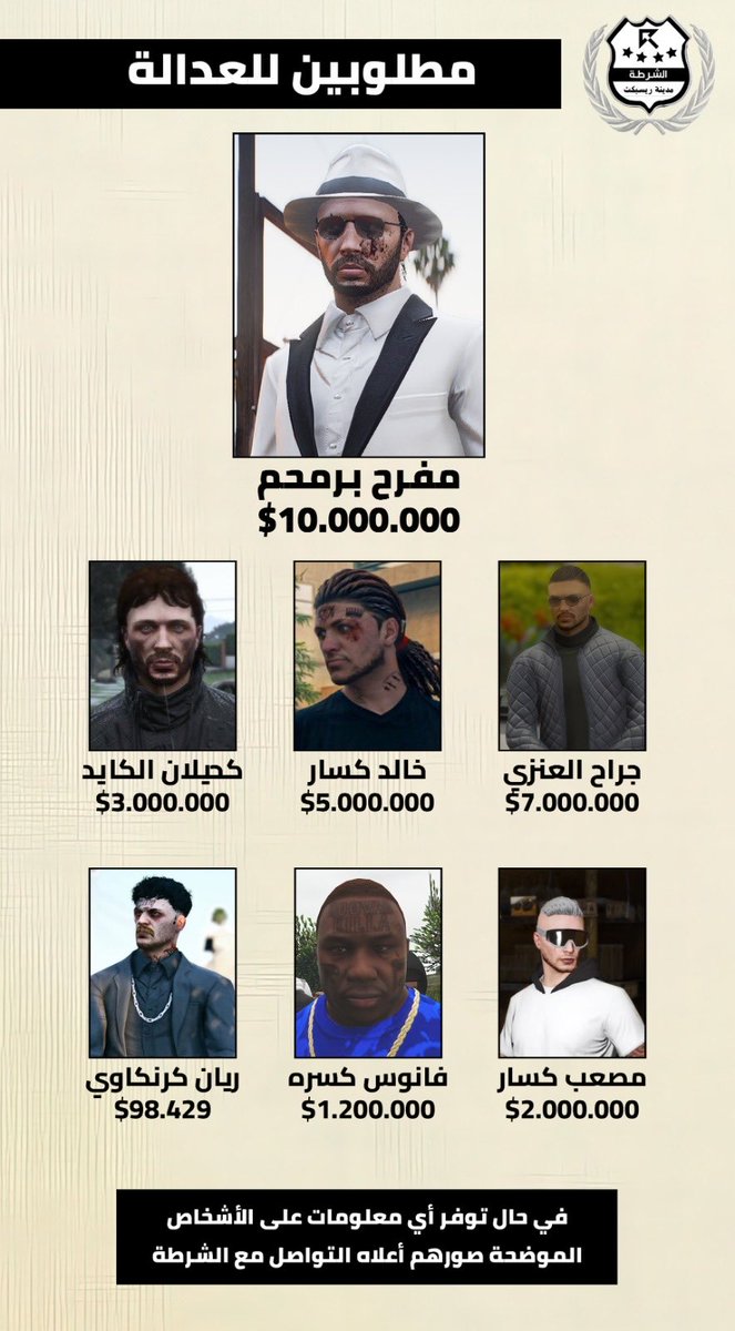 إعلان من شرطة ريسبكت❗️