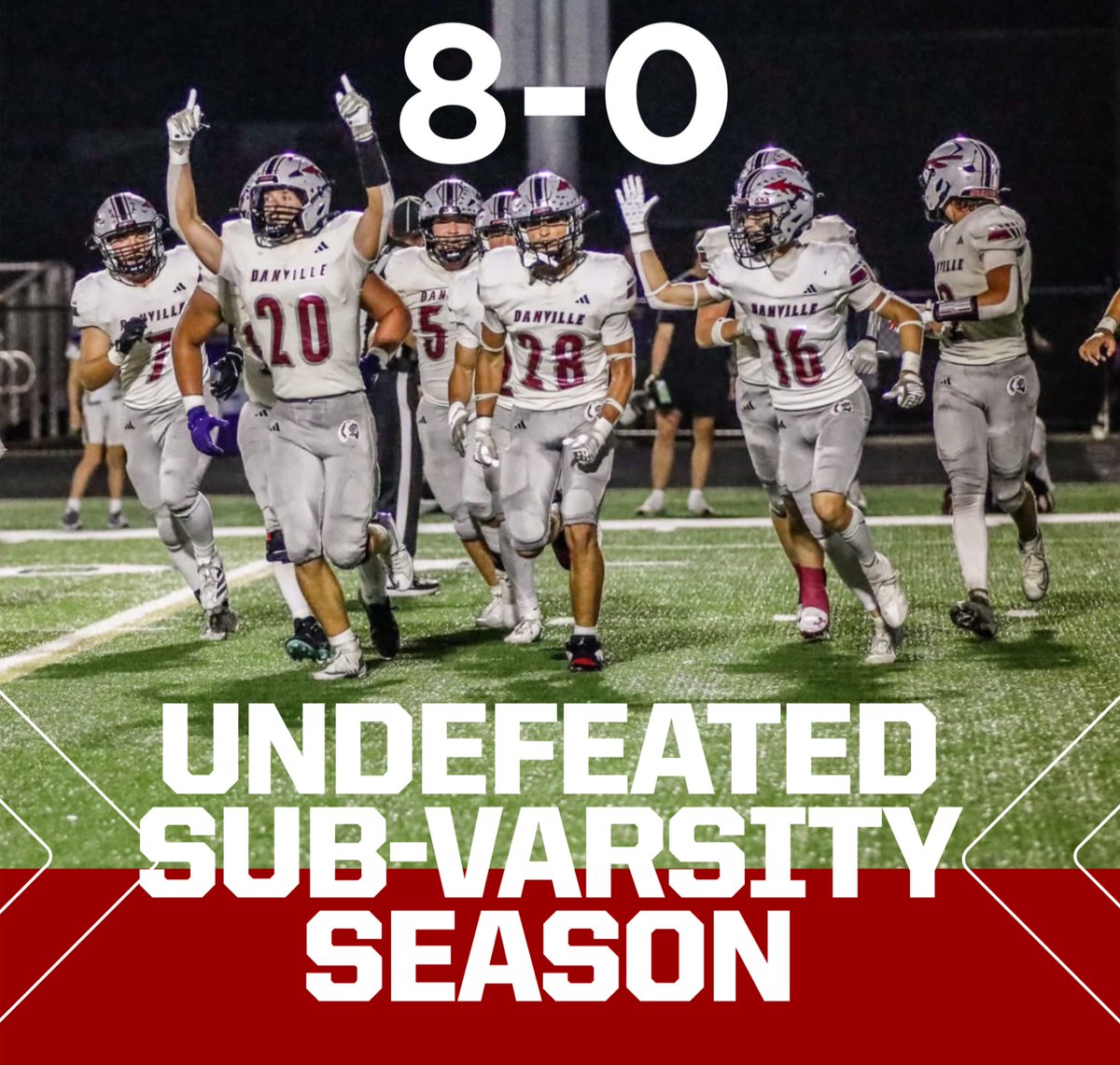 Jayme Comer (@hcwarriorfb) on Twitter photo π Congratulations to all of our underclassmen & coaches for completing an undefeated sub-varsity season tonight!
A big 36-20 victory over West Lafayette moved JV & 9th grades combined record to 8-0!
Great work all players & coaches! 
β
 Bright future ahead!
#21Miles π Congratulations to all of our underclassmen & coaches for completing an undefeated sub-varsity season tonight!
A big 36-20 victory over West Lafayette moved JV & 9th grades combined record to 8-0!
Great work all players & coaches! 
β
 Bright future ahead!
#21Miles