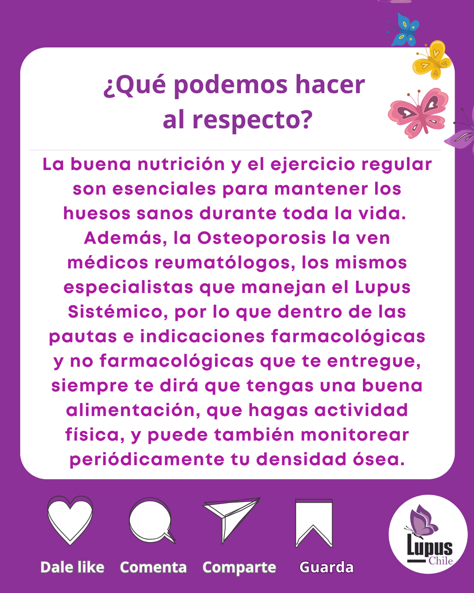 Lupus_Chile's tweet image. Hoy es el #DíaMundialDeLaOsteoporosis, una enfermedad reumática silenciosa que afecta a más de 500 millones de personas.

Si tienes Lupus, toma nota para prevenir fracturas, dolores, limitaciones a tu movilidad o alteraciones en tu calidad de vida.