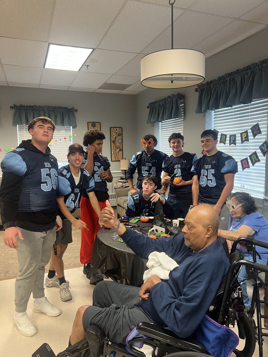 CoachOSully's tweet image. The  boys had a blast hanging out at Sachem Rehab Center today, fired up for musical bingo next month!