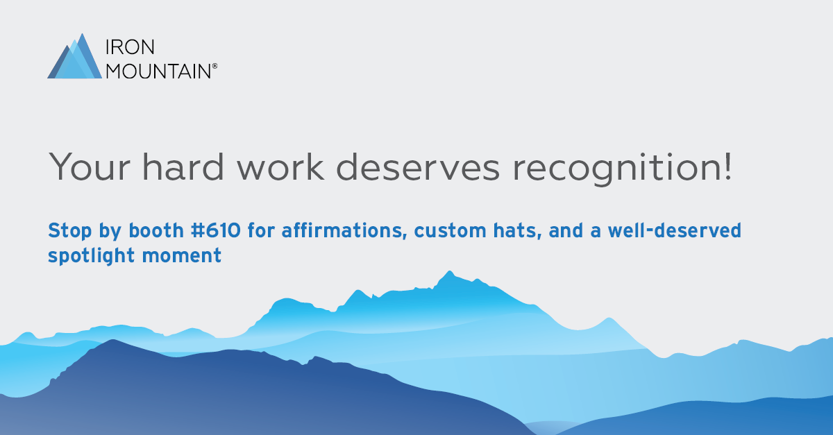 mlcurcio's tweet image. Celebrating the amazing IG & RIM professionals who keep organizations running strong—often behind the scenes! Visit @IronMountain at InfoCon 2025, booth #610, for affirmations & custom hats. You deserve the spotlight: spr.ly/6018Aff8n #IRMEmployee #InfoCon2025