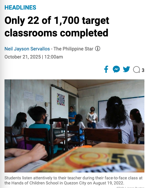 panagutinph's tweet photo. ₱1,200,000,000,000 stolen
421 ghost flood control projects 
22 of 1700 target classrooms completed
74 individuals named in probe
85 days since investigation

0 jailed

https://t.co/7F1yCFqsyv https://t.co/MunqNIAfJu