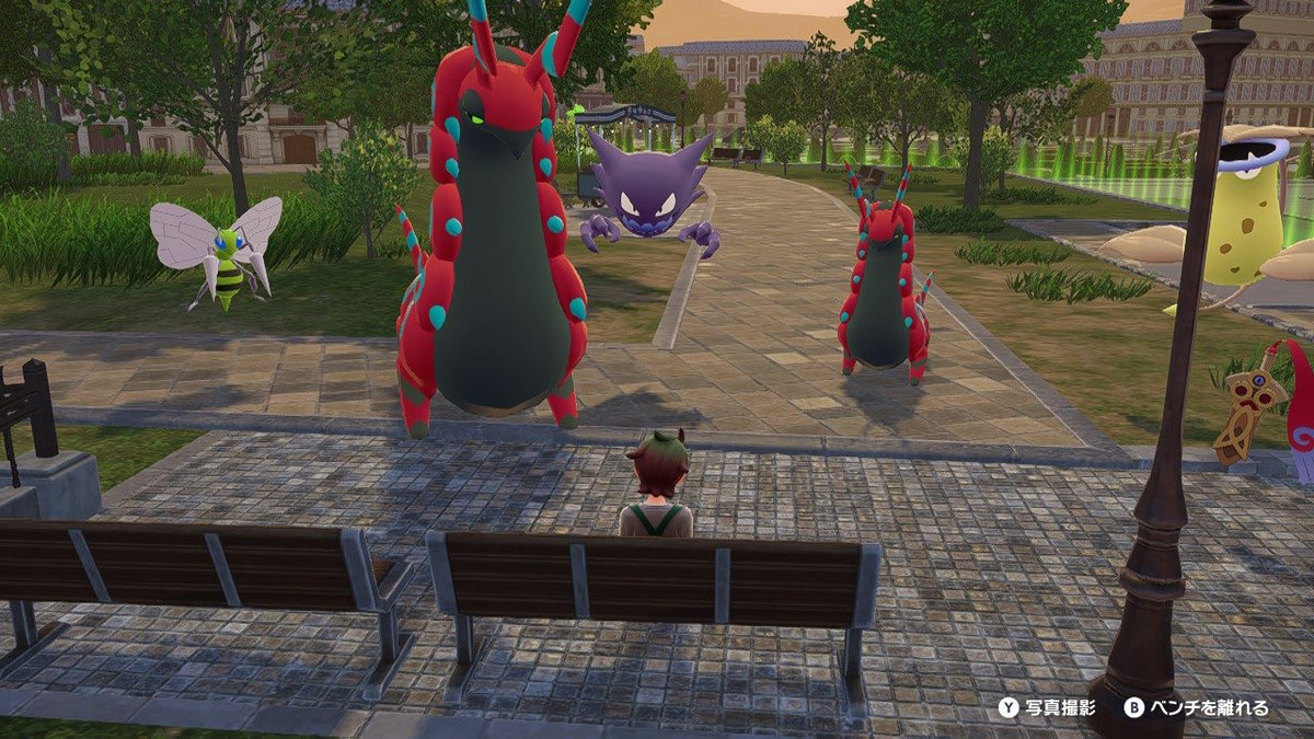 kagesanso's tweet photo. ポケモン新作やってます！ストーリー進めずに旅パ集めていたのでこれからストーリーを頑張ります＿＿＿ https://t.co/fQ64k34Kbl