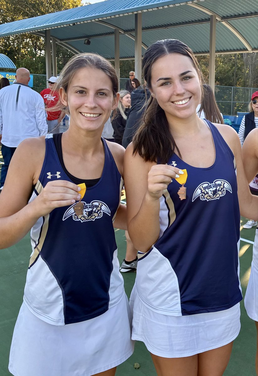 Nat &amp; Ken beat Triad to take 1st in Sectionals! 🥇

Maddie &amp; Lilly lost a heartbreaker to Jerseyville (the only team to take a set off Nat and Ken all year!) and came in 4th! 🔥

Thank you for the love &amp; support this season and as they head off to Chicago Wed!!! LET’S GO!!!💙🎾💛