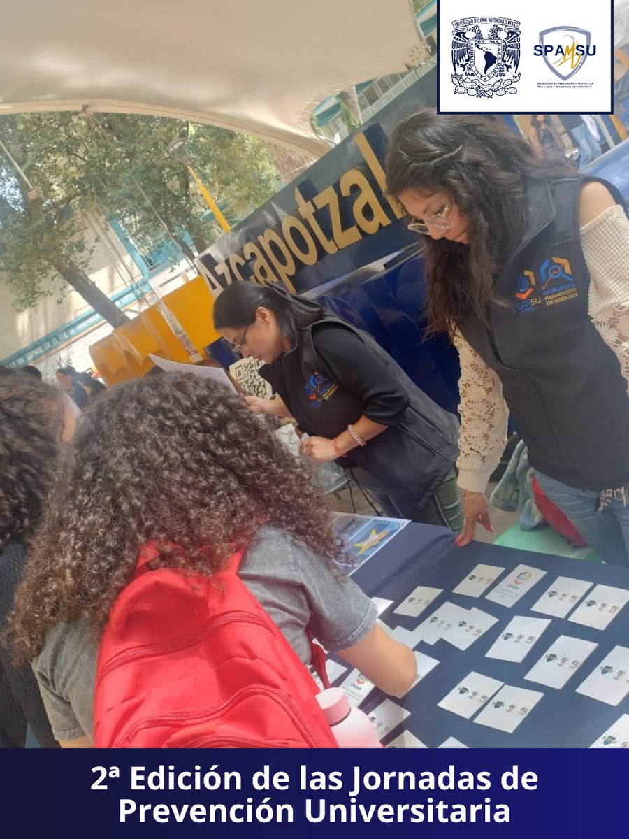 SPAMSU_UNAM's tweet image. 🎉 ¡Inauguramos las Jornadas de Prevención  Universitaria! 💙💛

Durante los próximos días estaremos compartiendo herramientas; charlas y actividades enfocadas en temas fundamentales para la comunidad universitaria:

🩺 Salud integral
🚶‍♀ Movilidad segura
🛡 Protección civil
🚦…
