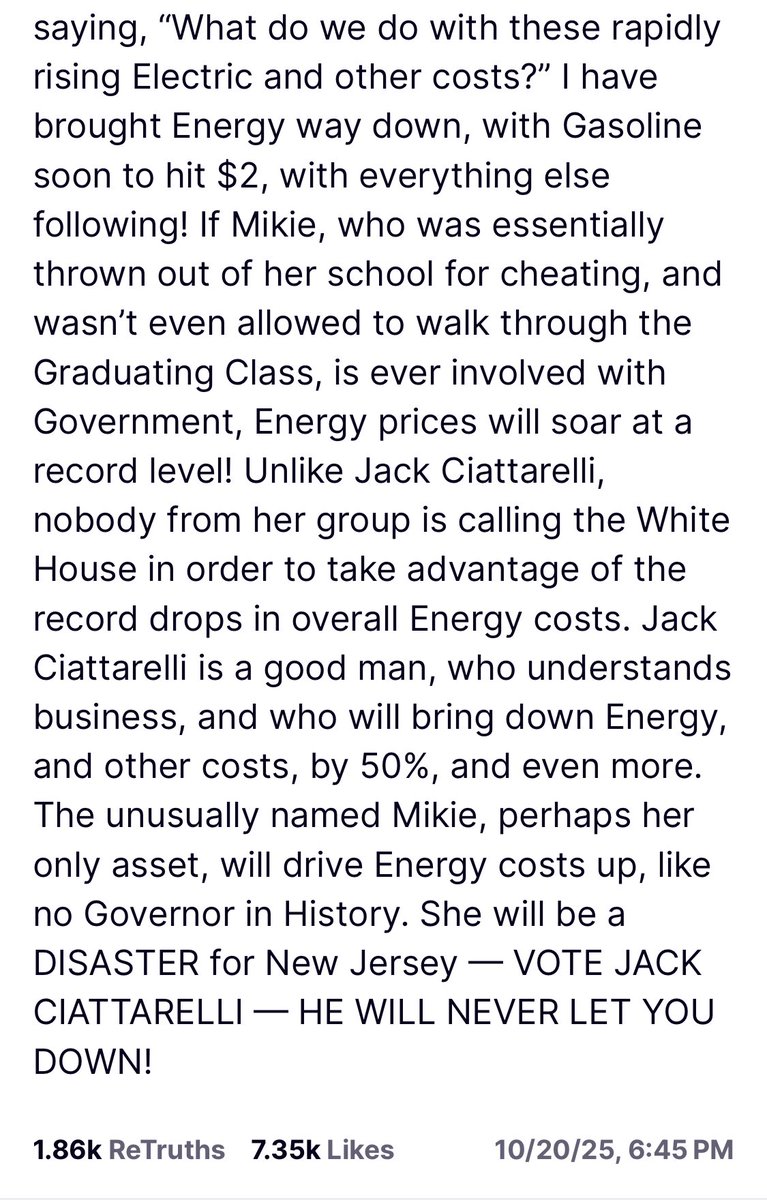 JackPosobiec's tweet image. Huge post for @Jack4NJ from President Trump!