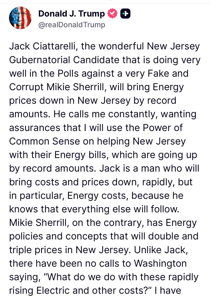 JackPosobiec's tweet image. Huge post for @Jack4NJ from President Trump!