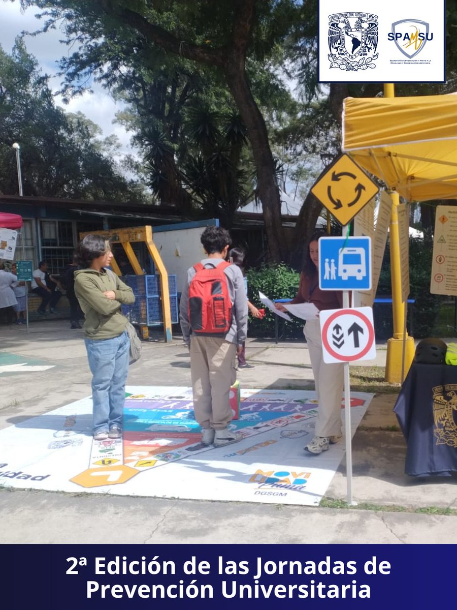 SPAMSU_UNAM's tweet image. 🎉 ¡Inauguramos las Jornadas de Prevención  Universitaria! 💙💛

Durante los próximos días estaremos compartiendo herramientas; charlas y actividades enfocadas en temas fundamentales para la comunidad universitaria:

🩺 Salud integral
🚶‍♀ Movilidad segura
🛡 Protección civil
🚦…