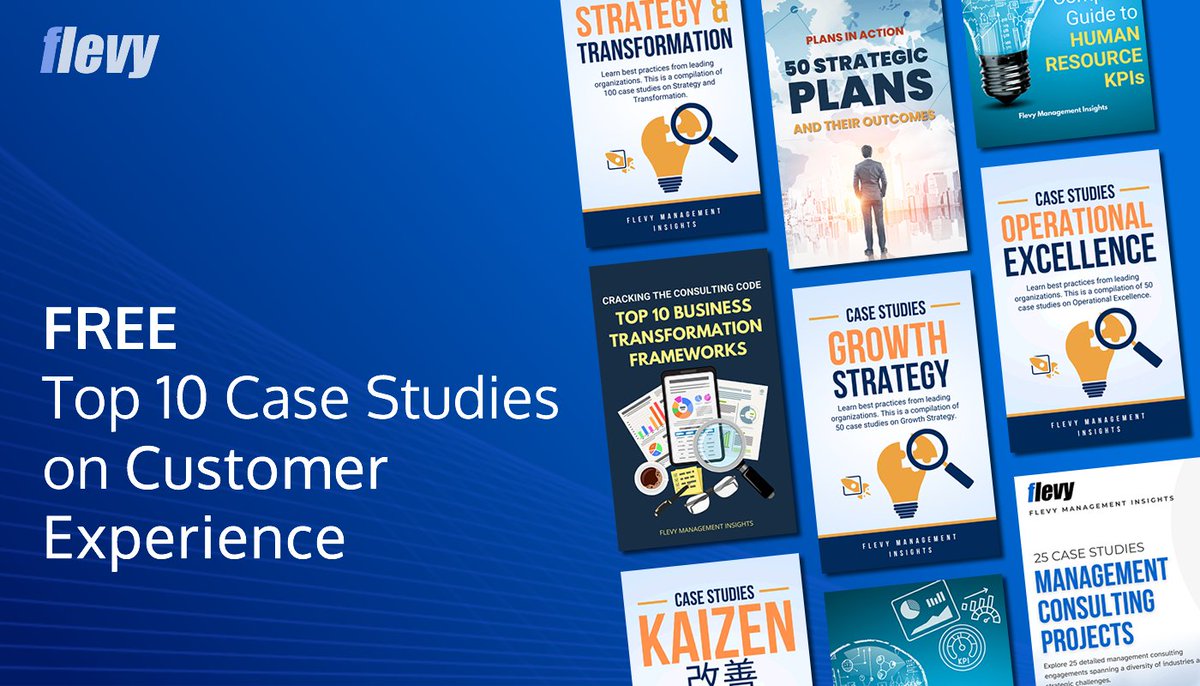 flevydocs's tweet image. 📖 10 FREE CASE STUDIES on CUSTOMER EXPERIENCE + recommended best practices (at the end)
1️⃣ Customer Experience Strategy for Amusement Parks in North America - flevy.com/topic/customer…
2️⃣ Customer Experience Transformation for a Global Retailer - flevy.com/topic/customer…
3️⃣…
