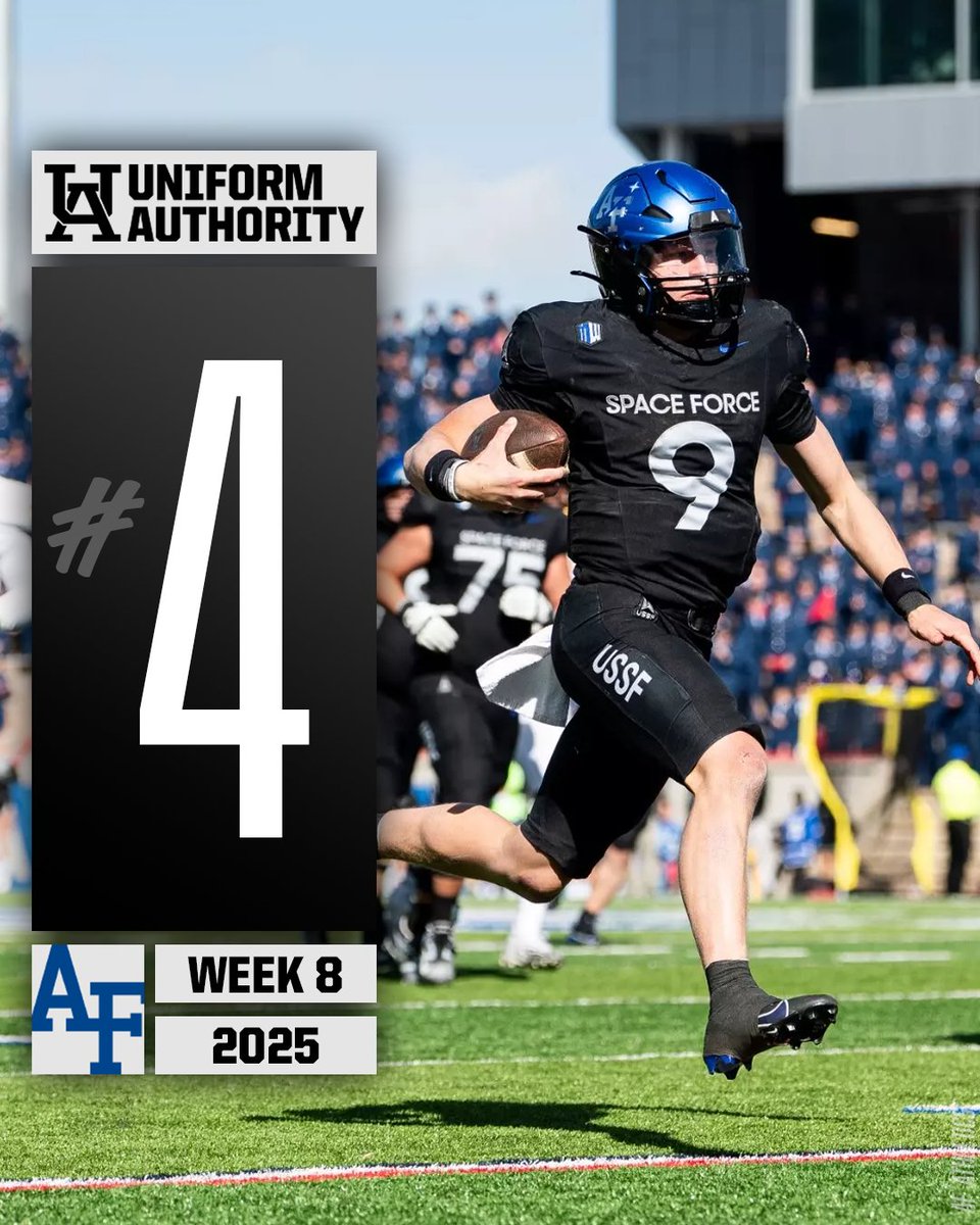 UniAuthority's tweet photo. #UniAuthority Week 8 Uniform of the Week:
4. @AF_Football 

#UAWeek8 | @AF_EQUIP https://t.co/qZxDEOHE7K