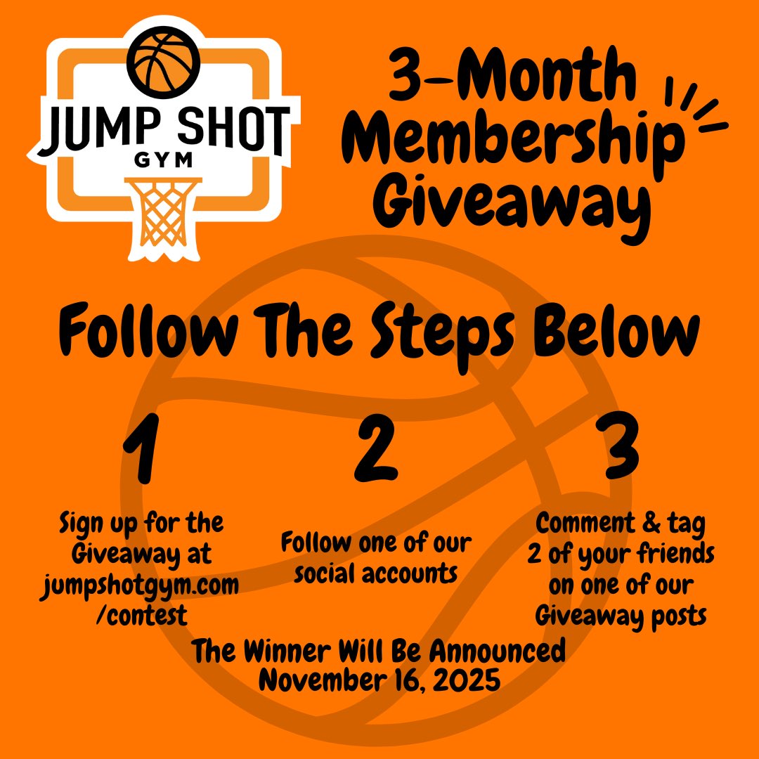 jumpshotgym's tweet photo. 🎉 3-Month Membership Giveaway! 🎉

Go to https://t.co/C8lCSy1XMU 

Be the best player possible for FREE! Jump Shot Gym is giving away a 3-month membership to one lucky hooper! 🏀 https://t.co/sERquLXmVE