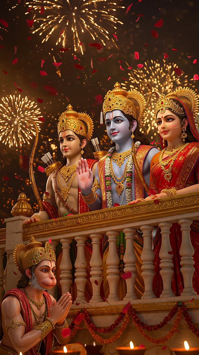 जय जय श्री राम, प्रभु श्री राम घर आ गए।
मर्यादा पुरुषोत्तम प्रभु श्री रामचंद्र जी महाराज की जय हो, माता जानकी , लखन सहित वीर बजरंगबली की जय।
#HappyDiwali