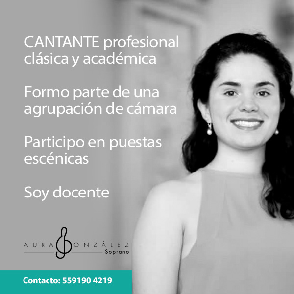 Me entusiasma mucho poder ser tu maestra de CANTO #AuraSoprano <a href="/En_laDelValle/">En la Del Valle</a> <a href="/ColDelValleBJ/">Colonia Del Valle, Benito Juarez, #CDMX</a> <a href="/En_Narvarte/">Colonia Narvarte</a> <a href="/TQuieroCoyoacan/">Te Quiero Coyoacán</a> <a href="/LaRomaDF/">Colonia Roma 🚲</a> <a href="/VidaCondesa/">Condesa & Roma Norte</a> <a href="/ColoniasCondesa/">Ⓩona Ⓒondesa CDMX</a> <a href="/LasAguilasCDMX/">LasAguilasCDMX</a> <a href="/PORLASAGUILAS/">LAS AGUILAS ®️</a> <a href="/lajuarezDF/">Colonia Juárez CDMX</a>