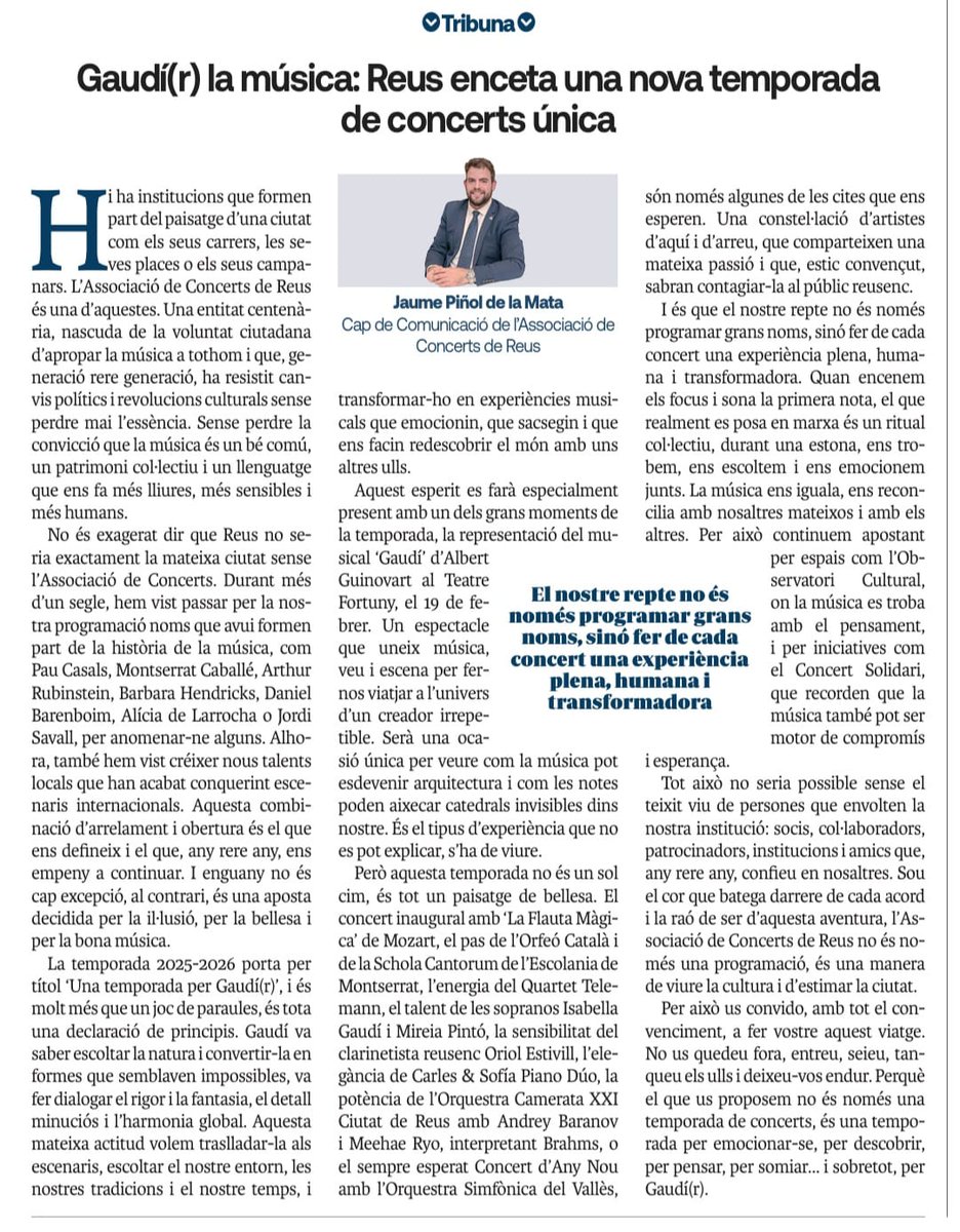 Article de Jaume Piñol, Cap de Comunicació de la nostra entitat, al <a href="/diarimes/">Diari Més</a> !