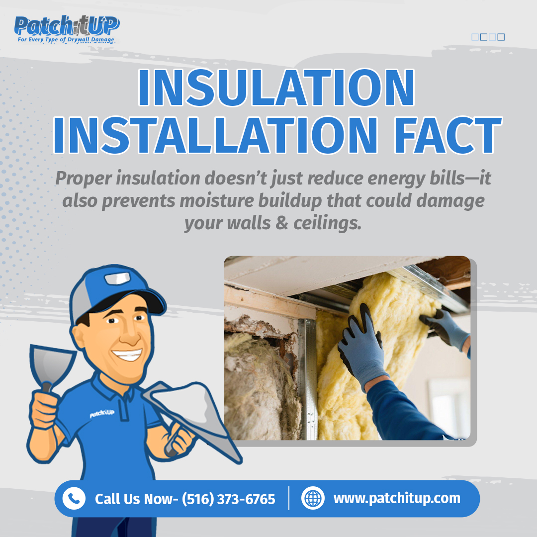 PatchitupTeam's tweet image. Proper insulation does more than cut energy costs—it helps prevent moisture buildup that can damage your walls and ceilings. Keep your home energy-efficient and protected year-round!

Visit: patchitup.com/locations/nass…
#InsulationInstallation #HomeImprovement #EnergyEfficiency