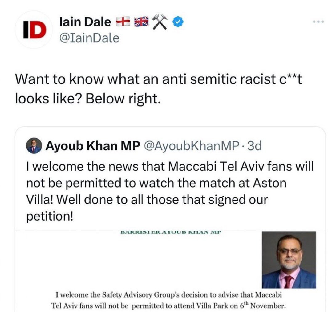 I’m old enough to remember that LBC sacked Sangita Myska for speaking the truth. Yet Iain Dale is allowed to spread lies. 

Some people just have the complexion for protection…