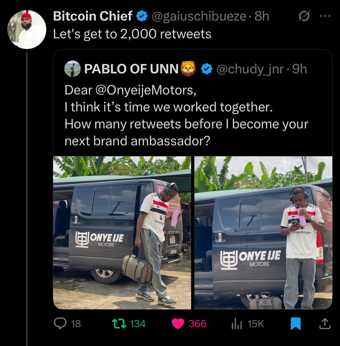 Y'all should help me by retweeting this. I need 2k retweets to secure this deal🙌