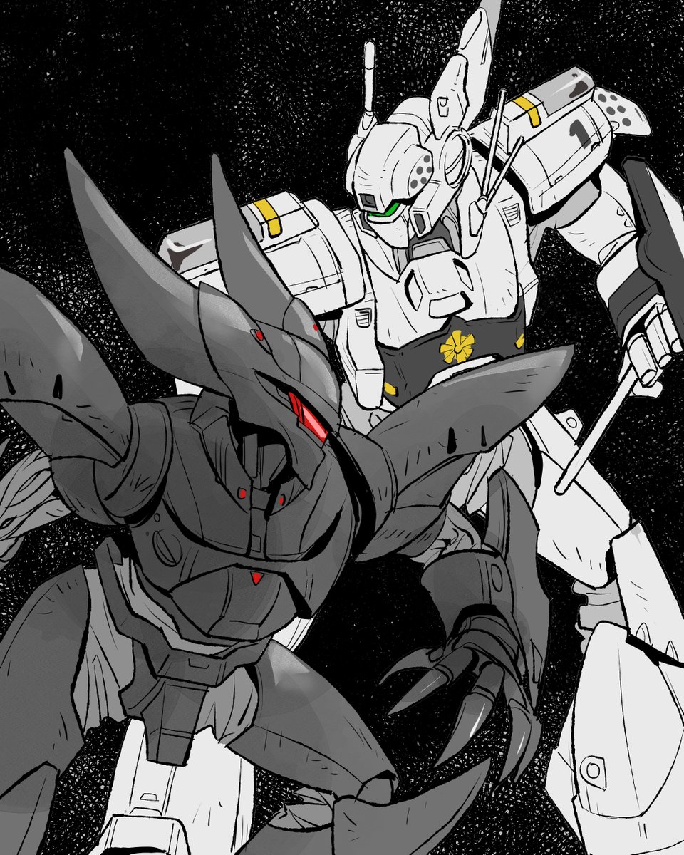 tarerujr's tweet image. Inktober Day20 RIVAL. Griffon vs Ingram
#Patlabor #mechaart #robotart #scifiart #パトレイバー #メカデザイン #メカアート