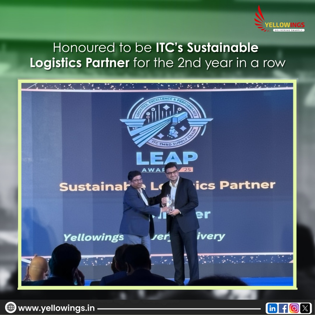 _yellowings_'s tweet image. A proud milestone for #Yellowings 

Honoured to be named ITC’s Sustainable #LogisticsPartner for the second year in a row! 

From #first-mile to #coldchain, we’re driving logistics the cleaner, smarter, and #greener way. 

#SustainableLogistics #TeamYellowings #GreenGrowth