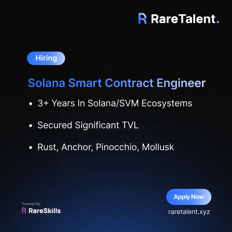 itsme_madara's tweet image. Looking for Web3 Developers! 
1. Full Stack Lead Developer 
2. Solana Smart Contract Engineer

Remote | US &amp;amp; EU preferred. 

Apply now (link in comments) or refer a friend.