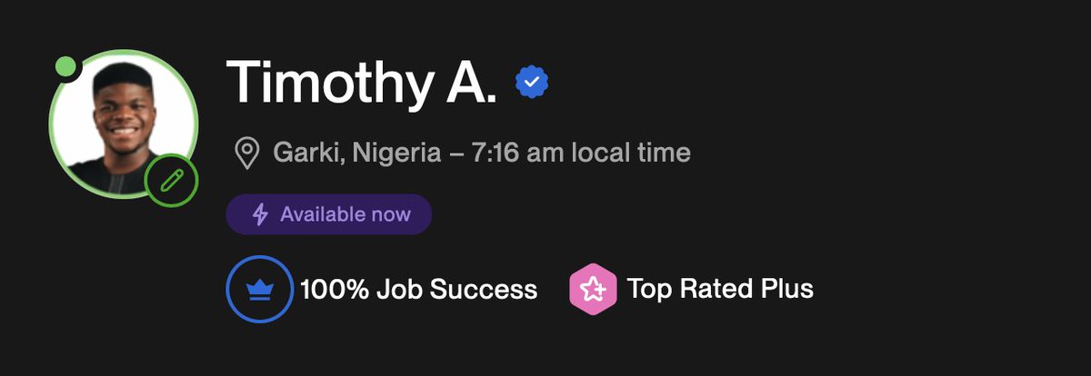 Damn!

From an 88% Job Success Score, I was genuinely devastated at how much power Upwork gives to unethical clients.

But I refused to give up. I took a long break, kept delivering value, and today… I’m Top-Rated Plus

Shout out to <a href="/Feyi_Design/">FEYí_Design 𖤍</a> for always supporting me

Also