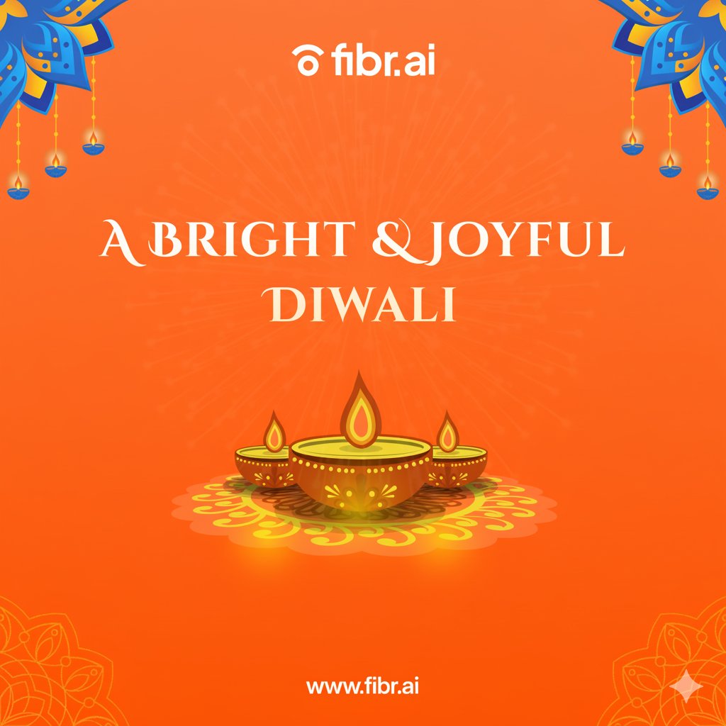fibr_ai's tweet image. This Diwali, may your ideas shine brighter, your teams grow stronger, and your goals light the way forward.

Here’s to a season of innovation, celebration, and togetherness.

🪔 Wishing you prosperity and happiness from the entire Fibr family.

#HappyDiwali #FibrAI