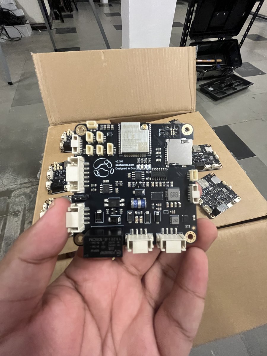 HrishikeshMB's tweet image. @saafwater got a Diwali gift! Our PCBs arrived early. 
#Saafwater_X_Delta