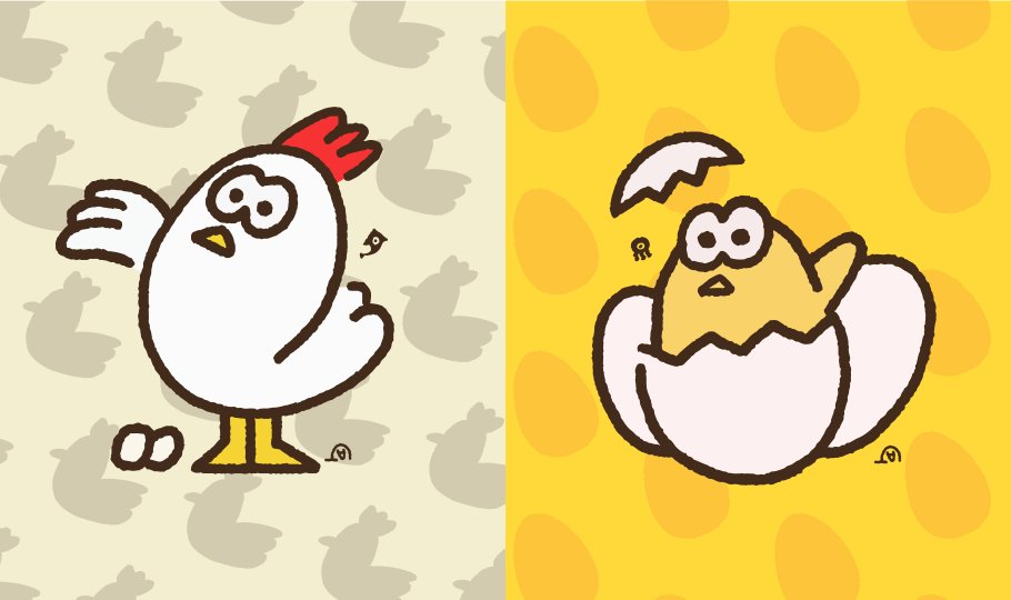 inkopolisbot's tweet image. Splatfest: Chicken vs Egg
