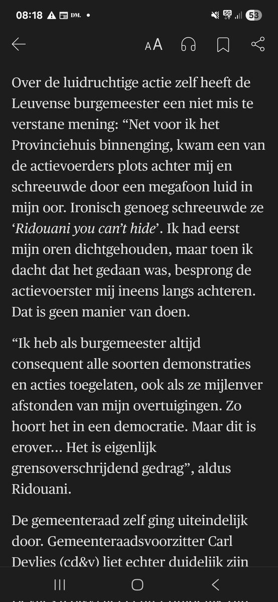 Ridouani heeft volkomen gelijk. Op grensoverschrijdende wijze actie voeren tegen grensoverschrijdend gedrag. Il faut le faire...

Leuvens burgemeester Ridouani loopt mogelijk gehoorschade op na protestactie met megafoons 
demorgen.be/snelnieuws/leu…