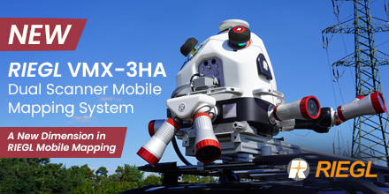 gim_intl's tweet image. Explore the NEW @RIEGL VMX-3HA Dual Scanner Mobile Mapping System — equipped with two VUX-3HA sensors providing up to 6 MHz PRR, and 800 lines/sec. Perfect for city &amp;amp; infrastructure mapping and pavement analysis. ➡️ riegl.com/vmx-3ha/

#RIEGL #LiDAR #MobileMapping #VMX3HA
