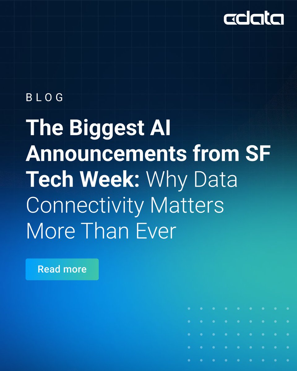cdatasoftware's tweet image. Too many SF Tech Week AI announcements to track? 😅 We rounded up the biggest ones—from OpenAI’s Agent Builder to IBM’s BeeAI—and broke down what it all means for the future of AI + MCP.
📖 Read it here → bit.ly/4osHMpI
#SFTechWeek #AI #MCP #TechNews