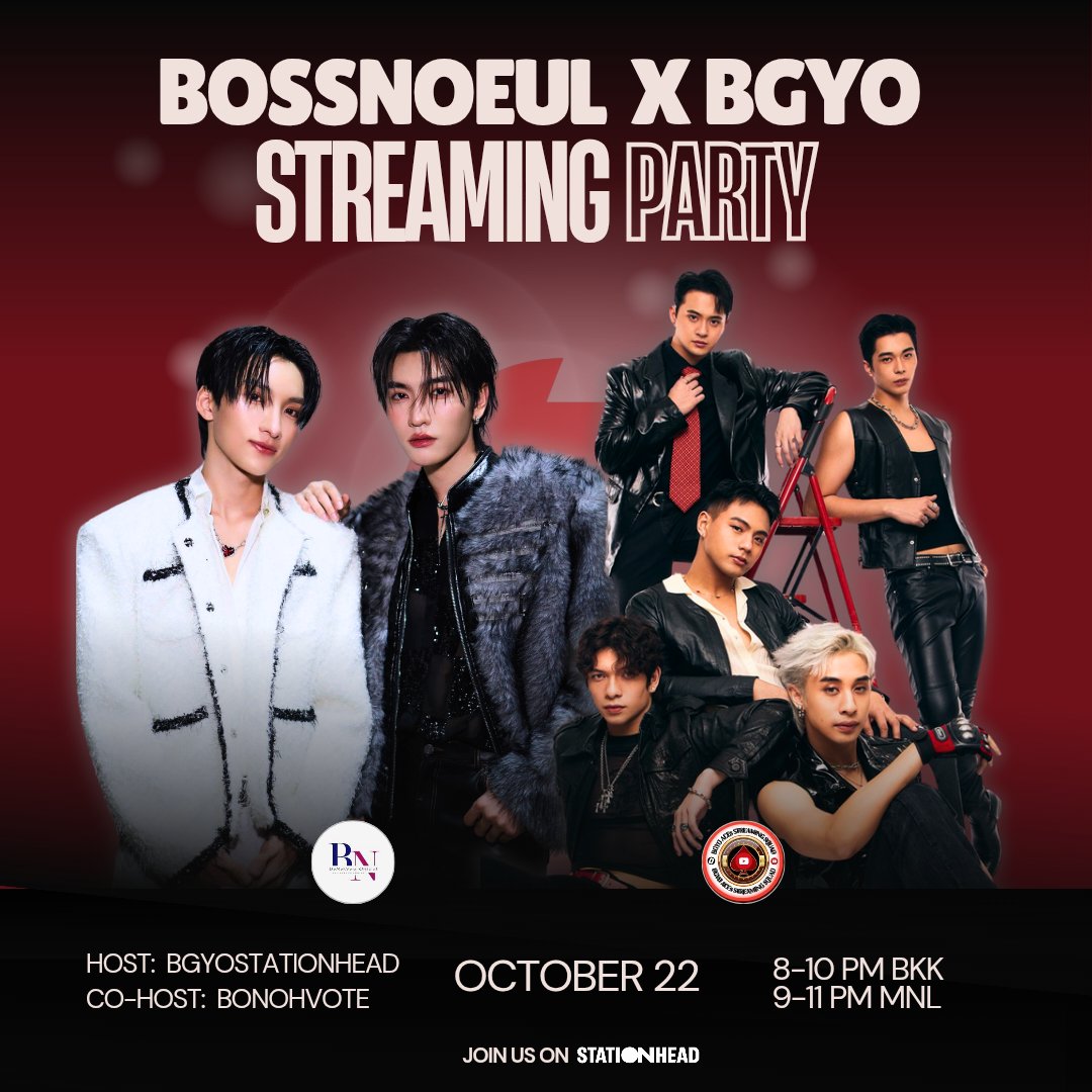 🎧 STATIONHEAD STREAM COLLAB!

Hello #BoNoh #ShawtyBoss #MagentaBoy #Horizone

Let’s stream our collab song with BGYO <a href="/bgyostreamsquad/">BGYO ACEs Streaming Squad</a>  together on Stationhead! Come join us and show your love and support! 💙

📻: stationhead.com/bgyostationhead 

📅Oct 22, 2025
⌚8PM-10PM (BKK)