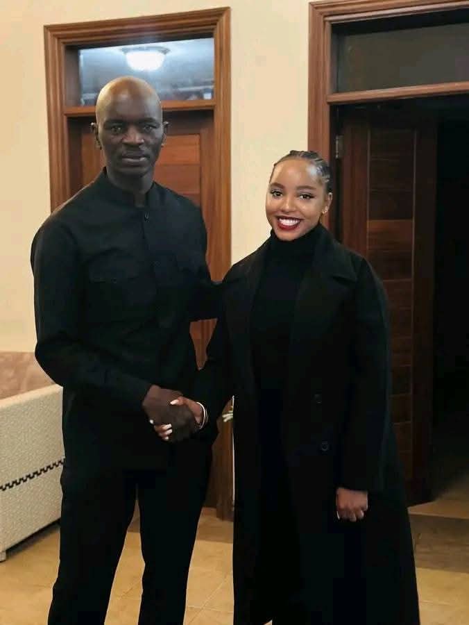 Field Marshal Baba's Bodyguard Maurice Ogeta with beautiful wife Vivian Wambui.....LOVE and MARRIAGE is TRIBELESS.......