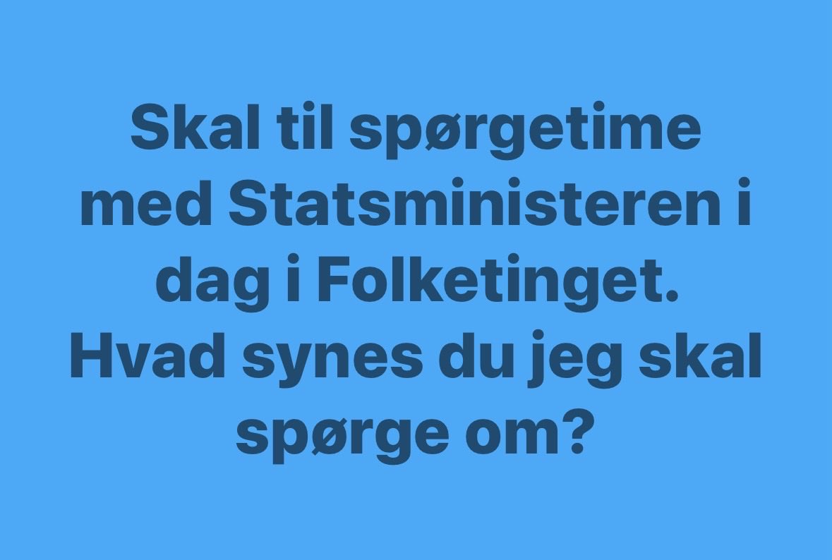 Kom med jeres bud på et spørgsmål.