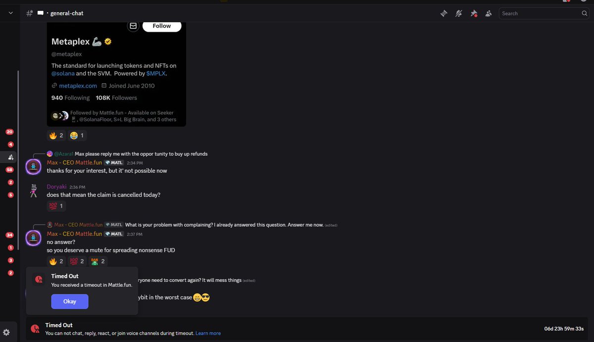 ArtrixAxie's tweet photo. @solanamobile @toly 
If you partner this kind of platform @mattlefun then remove it to your dapp coz this ceo dev max has attitude and He cant handle platform and community properly. If we try to make discussion easy for him to mute and ban supporters and bought presale https://t.co/eejmlm2dXA