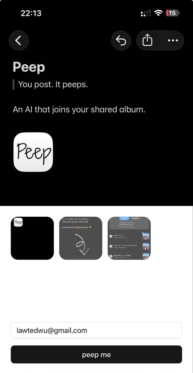 Lawted2's tweet image. Built an AI that roasts your iCloud photos.
Local for now. Might go public.
Would you add it to your album?