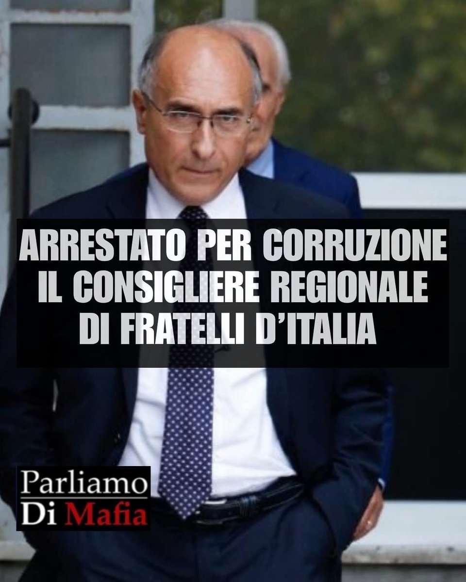 anitablanco3's tweet image. Lazio, arrestato per corruzione consigliere regionale di Fratelli d’Italia. Dio, portafoglio e famiglia.