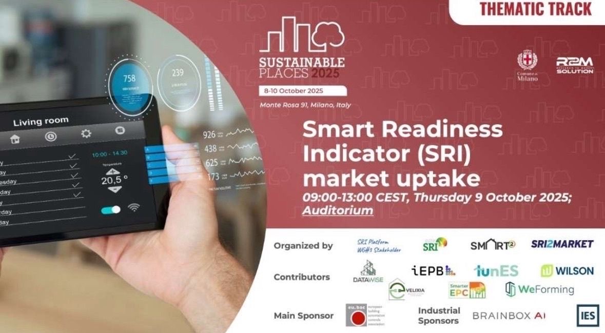 💫 At #SustainablePlaces2025, QUE Technologies showcased how AI &amp; Digital Twins 🏗️ can automate #SRI assessments and turn data into real performance insights 🌍 — driving Europe’s digital &amp; green transition 💚

🔗 Learn more: [wilson-he.eu]

#WILSON #SmartReadiness